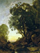 Итальянский пейзаж с пастухом - Коро, Жан-Батист Камиль
