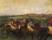 Жокеи перед стартом, 1862 - Дега, Эдгар