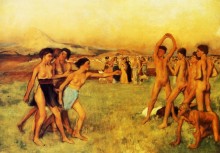 Спартанские девушки вызывают юношей на соревнование,1860 - Дега, Эдгар