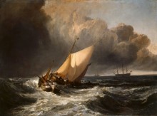 Голландская лодка в бурном море - Тернер, Джозеф Мэллорд Уильям