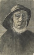 Портрет рыбака (Head of a Fisherman with a Fringe of Beard and a Souwester), 1883 - Гог, Винсент ван