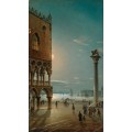 Лунная ночь над площадью Сан-Марко, Венеция - Грубас, Джованни