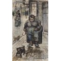 Женщина, выгуливающая собаку (Woman Walking Her Dog), 1886 - Гог, Винсент ван