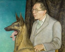Хуго Эрфурт со своей собакой - Дикс, Отто