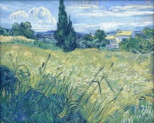 Зеленое пшеничное поле с кипарисом (Green Wheat Field with Cypress), 1889 - Гог, Винсент ван