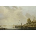 Река с ветряными мельницами вдалеке - Кейп, Альберт Якобз