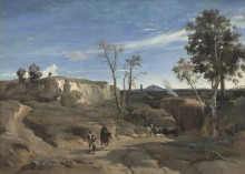 Пейзаж в Римской Кампанье - Коро, Жан-Батист Камиль