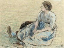 Крестьянка отдыхает, 1890 - Писсарро, Камиль
