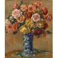 Букет роз в фарфоровой вазе - Ренуар, Пьер Огюст