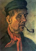 Голова крестьянина с трубкой (Head of a Peasant with a Pipe), 1884 - Гог, Винсент ван