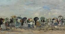 На берегу в Трувиле, 1874 - Буден, Эжен