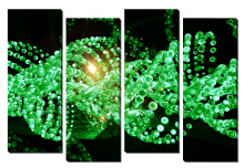 Абстракция зеленые молекулы