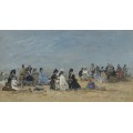 Трувиль, сцена на пляже, 1874 - Буден, Эжен