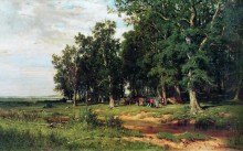 На покосе в дубовой роще, 1874 - Шишкин, Иван Иванович