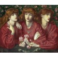 Тройная роза (Тройной портрет Мэй Моррис) - Россетти, Данте Габриэль
