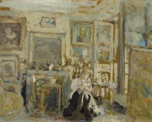 Интерьер комнаты с женщиной, сидящей в кресле - Вюйар, Эдуард