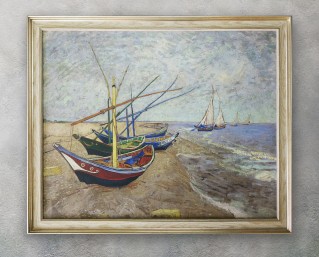 Рыбацкие лодки на пляже в Сент-Мари. Винсент Ван Гог.