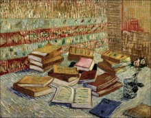 Натюрморт - французские новеллы и роза (Still Life - French Novels and Rose), 1888 - Гог, Винсент ван