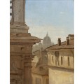 Рим, крыши домов и Базилика святого Петра - Коро, Жан-Батист Камиль