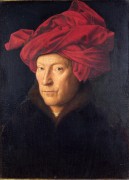 Ян ван Эйк, «Портрет мужчины в красном тюрбане (Автопортрет?)», 1433 г. - Эйк, Ян ван