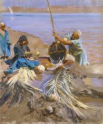 Египтяне, черпающие воду из Нила - Сарджент, Джон Сингер