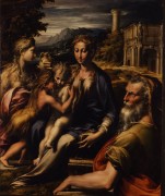 Мадонна с Младенцем, Мария Магдалина, маленький Иоанн Креститель и святой Захарий - Пармиджанино (Франческо Маццола)