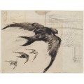 Четыре стрижа с пейзажными зарисовками (Four Swifts with Landscape Sketches), 1887 - Гог, Винсент ван