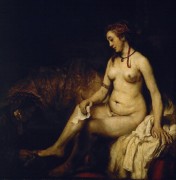 Вирсавия, читающая письмо царя Давида - Рембрандт, Харменс ван Рейн