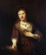 Портрет Саскии с гвоздикой - Рембрандт, Харменс ван Рейн