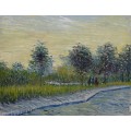Сквер Сен-Пьер на закате (Way in the Voyer d'Angerson Park in Asnieres), 1887 - Гог, Винсент ван