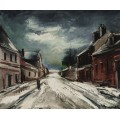 Деревенская улочка, занесенная снегом - Вламинк, Морис де 