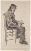 Пожилой человек читает (Old Man Reading), 1882 - Гог, Винсент ван