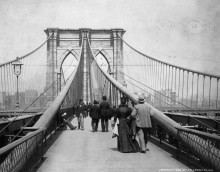 Аллеи на Бруклинском мосту в Нью-Йорке - Джонстон, С.