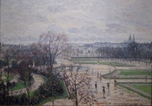 Сад Тюильри во время дождя, 1890 - Писсарро, Камиль