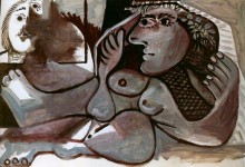Лежащая обнаженная с венком, 1970 - Пикассо, Пабло