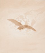 Летящая сова на фоне лунного неба - Фридрих, Каспар Давид