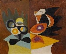 Натюрморт: ваза с фруктами и кувшин - Пикассо, Пабло