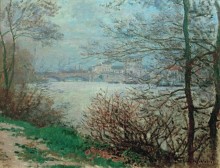 Берег Сены в Гранд-Жатт - Моне, Клод