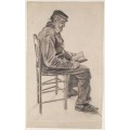 Пожилой человек читает (Old Man Reading), 1882 - Гог, Винсент ван