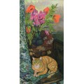 Букет цветов и рыжий кот - Валадон, Сюзанна