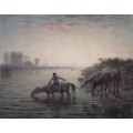 Лошади на водопое - Милле, Жан-Франсуа 
