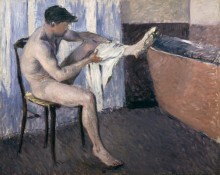 Мужчина, вытирающий ноги после купания - Кайботт, Густав