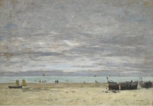 Лодки на пляже, 1882 - Буден, Эжен