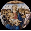 Мадонна с Младенцем в окружении поющих ангелов - Боттичелли, Сандро