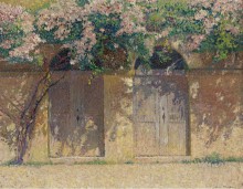 Пара ворот под шиповником в цвету - Мартен, Анри Жан Гийом
