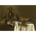Натюрморт - оловянная посуда и серебряные сосуды -  Хеда, Виллем Клас