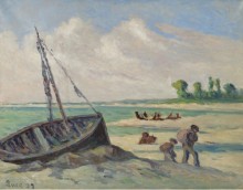 Окраина Трепора, барка в песке, 1929 - Люс, Максимильен