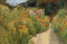 Цветы в саду Ванзе, 1919 - Либерман, Макс