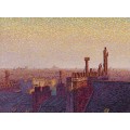 Крыши Парижа, закат, 1899 - Кариот, Густав