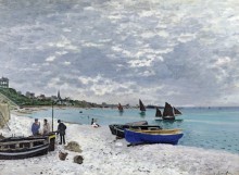Пляж в Сент-Адрес, 1867 - Моне, Клод